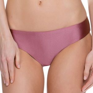 NWT- Becca Ballerina Metallic Matte Pink Purple Swim Bikini Bottoms XL